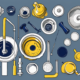 Various plumbing tools like a plunger